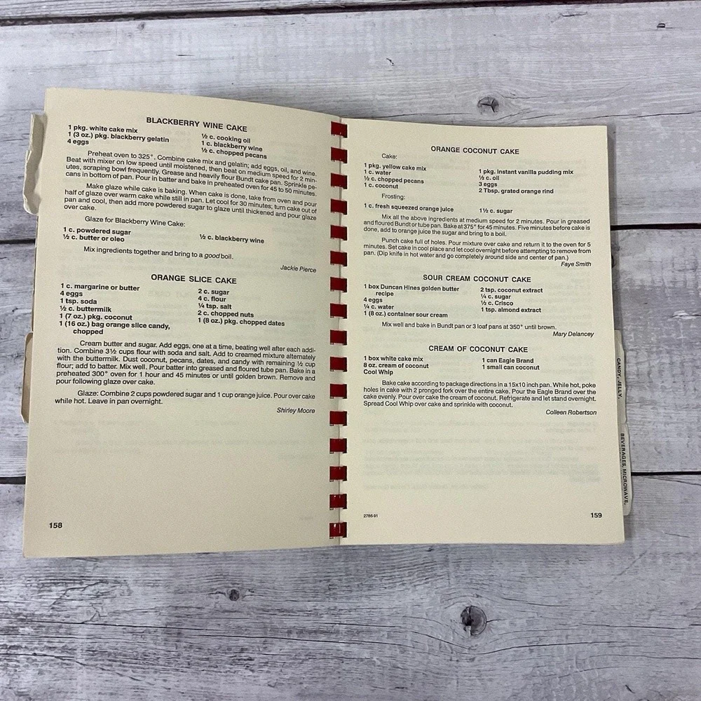 Flavored With Love Cookbook Lakeside Assembly Of God 1992 Oklahoma Recipes